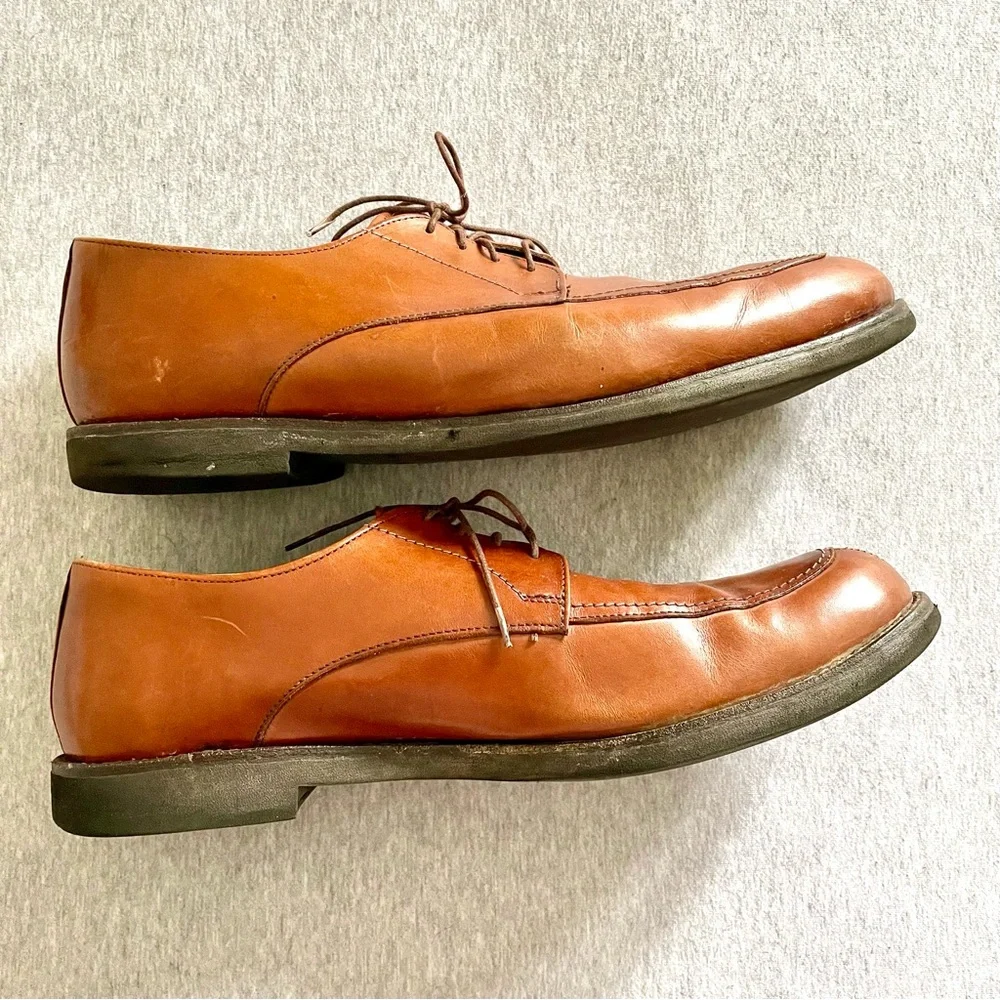 Allen Edmonds Wilbert Size 15D Cognac Leather Oxford Lace Up Dress Shoe